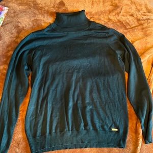 Calvin Klein Dark Green Turtleneck Long-sleeve, Size L